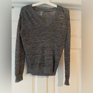 H&M Charcoal V-Neck Women's Sweater